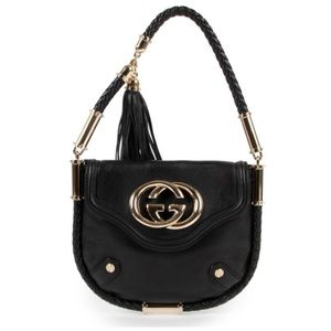 Authentic Gucci Britt Tassel Flap Shoulder Bag